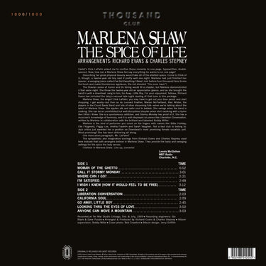 Marlena Shaw - The Spice Of Life (2026 Reissue)